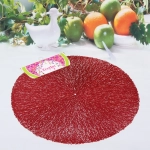 Салфетка плетеная 38см «Паутинка» красная