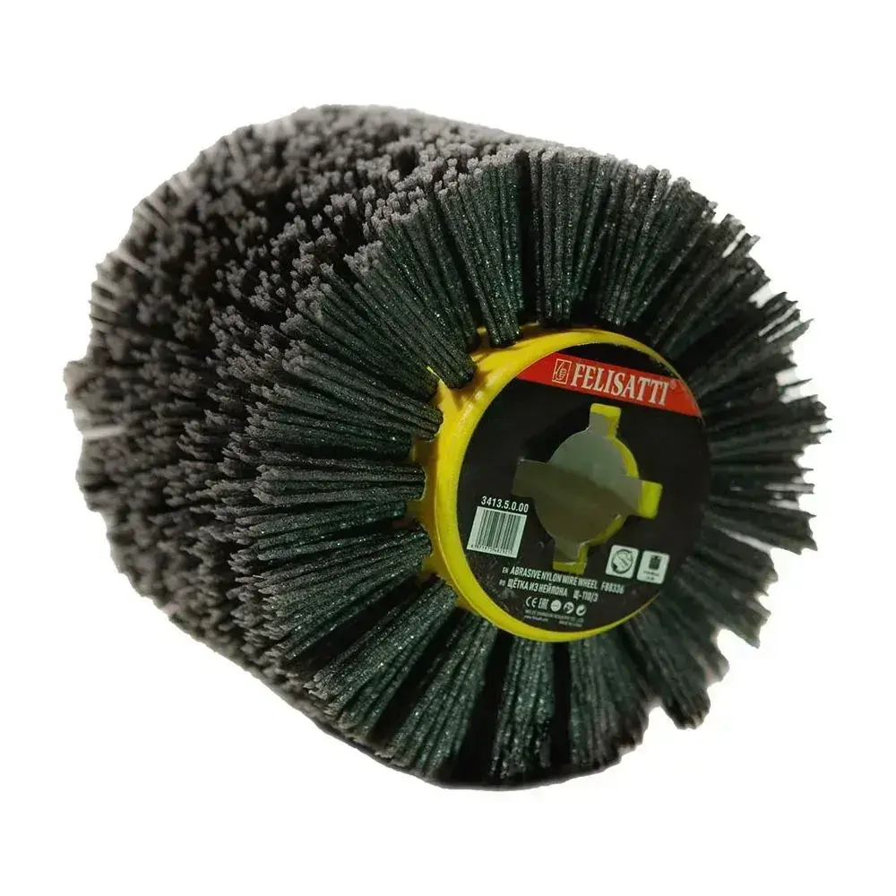 Щетка для браширования дерева FELISATTI Щ110/3 нейлон с абразивом К80