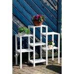 Деревянный стеллаж для дома и сада из массива сосны, белый