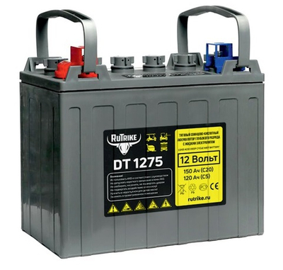 Тяговая аккумуляторная батарея WET Rutrike DT1275 (T1275)