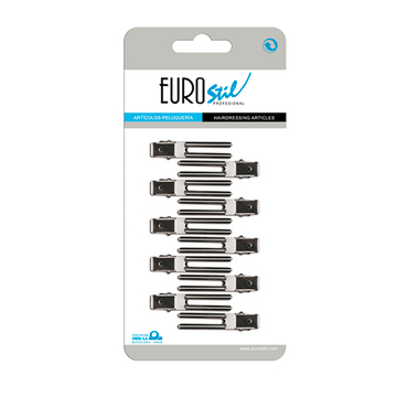 Eurostil Зажим металлический маленький, 12 шт/уп