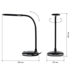 Настольный светильник ЭРА NLED-477-8W-BK светодиодный черный