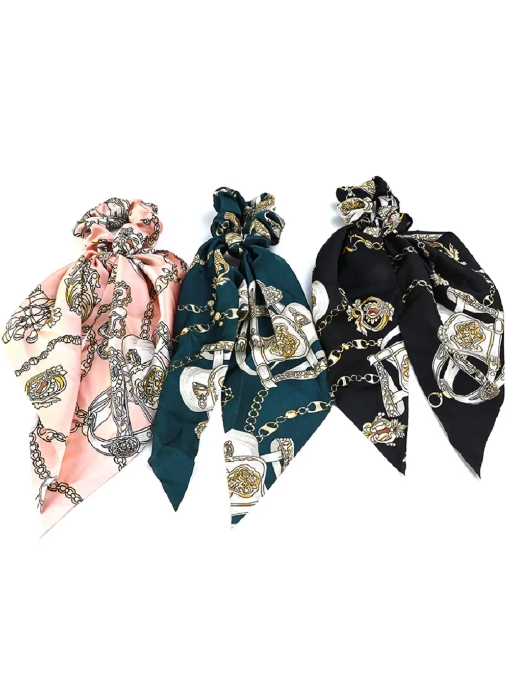 Pretty Girl TS30017 Резинка-платок, принт Цепи (*12*600)