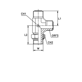 Штуцер FMLA D22-25 ORFS 1.7/16 - UNF 15/16