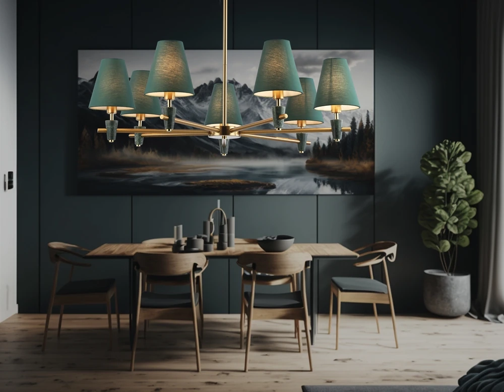 Люстра на штанге Ambrella light CERAMO CLASSIC LH75053