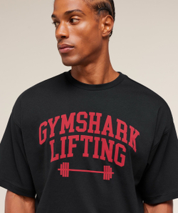 Футболка GYMSHARK Lifting Barbell T-Shirt Black