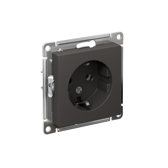Розетка AtlasDesign 16А с заземл. механизм базальт SE ATN001443
