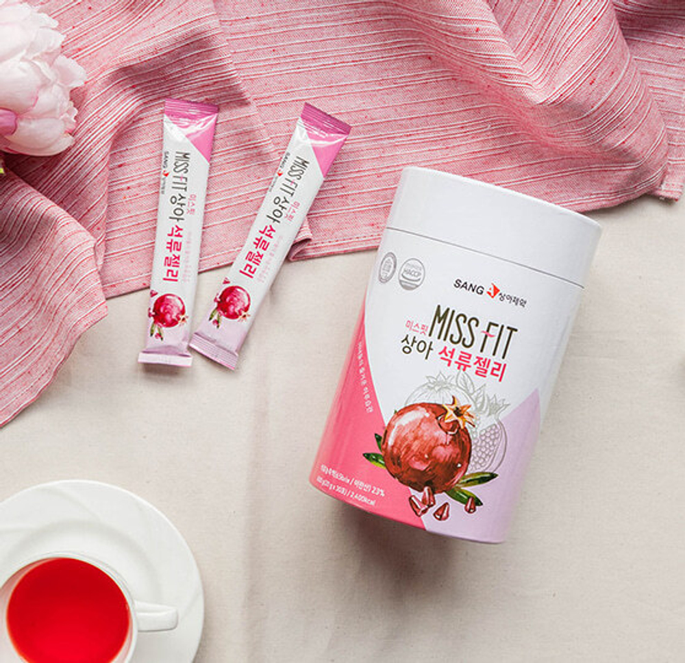 Гранатовое желе с коллагеном без сахара Nourishing Pomegranate Jelly, Beautiful Skin Sanga Miss Fit