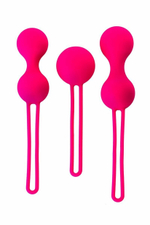 Набор вагинальных шариков различной формы и размера (Цвет: розовый)