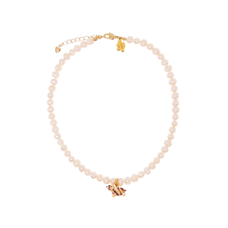 Колье Мой Любимый Пушистик с Жемчугом – Кошка