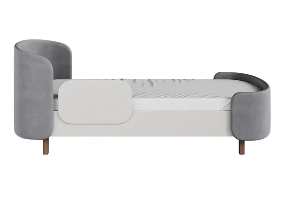 Кровать подростковая KIDI Soft размер L антивандальная ткань (серый)