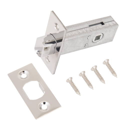 Задвижка АЛЛЮР АРТ LВ45-6 СР хром 6мм торц.планка 25мм б/ручек / 11231