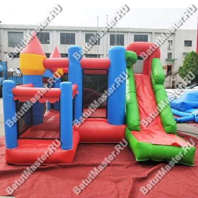 Детский надувной батут "Мини-замок" с горкой 3,5*3,5*3 м