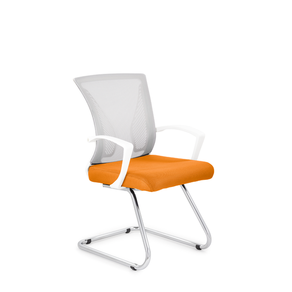 Кресло СН-800 Энжел белый Н/п Нео СН TW-71/Е105-к (серебристый/оранжевый)