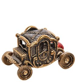 Народные промыслы AM-2706 Фигурка «Карета Золушки» (латунь, янтарь)
