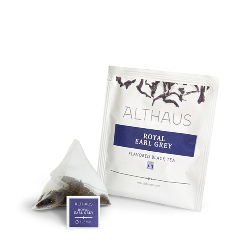 Чай черный Althaus Royal Earl Grey ароматизированный в пирамидках, 15 шт