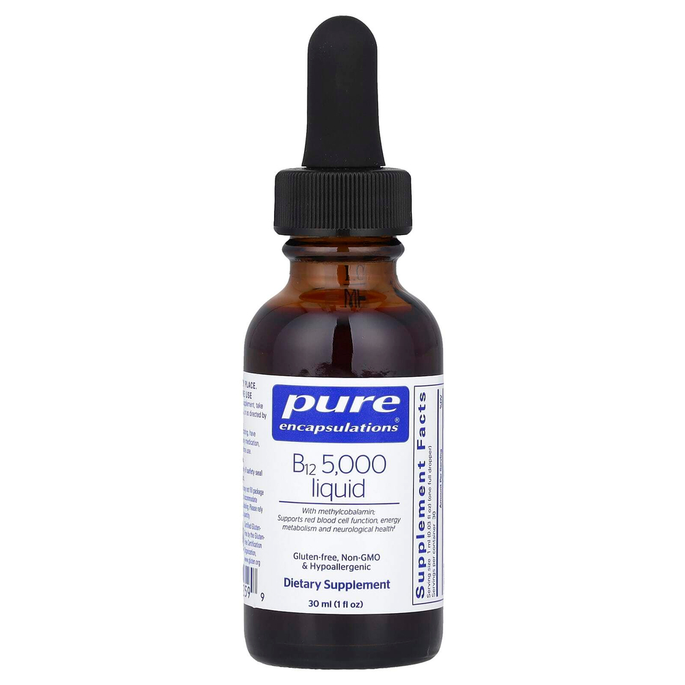 Pure Encapsulations, B12, 5000 жидк., 30 мл (1 жидк. унц.)