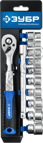 ЗУБР ТР-12Б, 12 предм., (1/2″), набор торцовых, Профессионал (27647-H12)