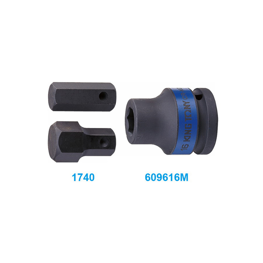 Набор ударных вставок (бит), HEX, 10-32 мм, 11 предметов KING TONY 6411MP