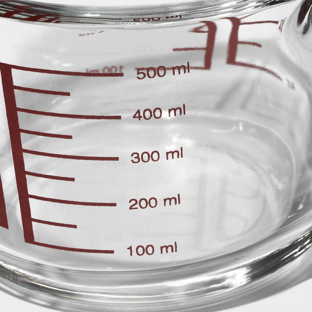 Кувшин мерный Доляна «Классика», 500 мл, 18×13×9 см, жаропрочное стекло, прозрачный