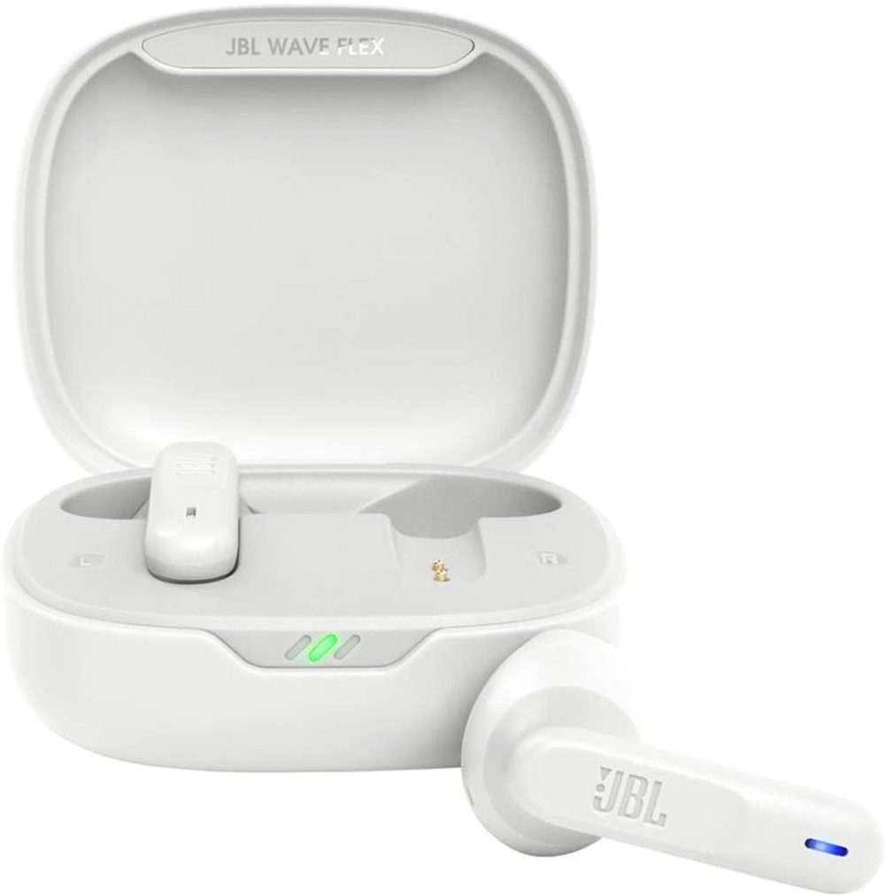 Наушники JBL Wave Flex, Bluetooth, вкладыши, белый [jblwflexwht]
