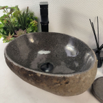 Каменная раковина из речного камня RS-05264 (41*33*15) 0861 из натурального камня