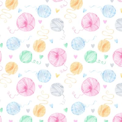 Вязание, клубки для вязания, нитки