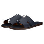 Hermes Izmere comfortable and versatile fashion sandals Men's navy blue, H152415Z H1
