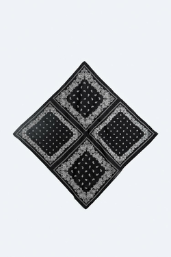 ZARA БАНДАНА С ПРИНТОМ ПЕЙСЛИ, ЧЕРНЫЙ