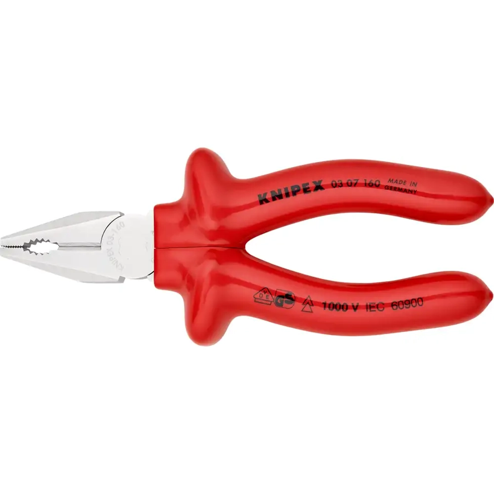 Плоскогубцы комбинированные хромированные 160 мм Knipex 03 07 160
