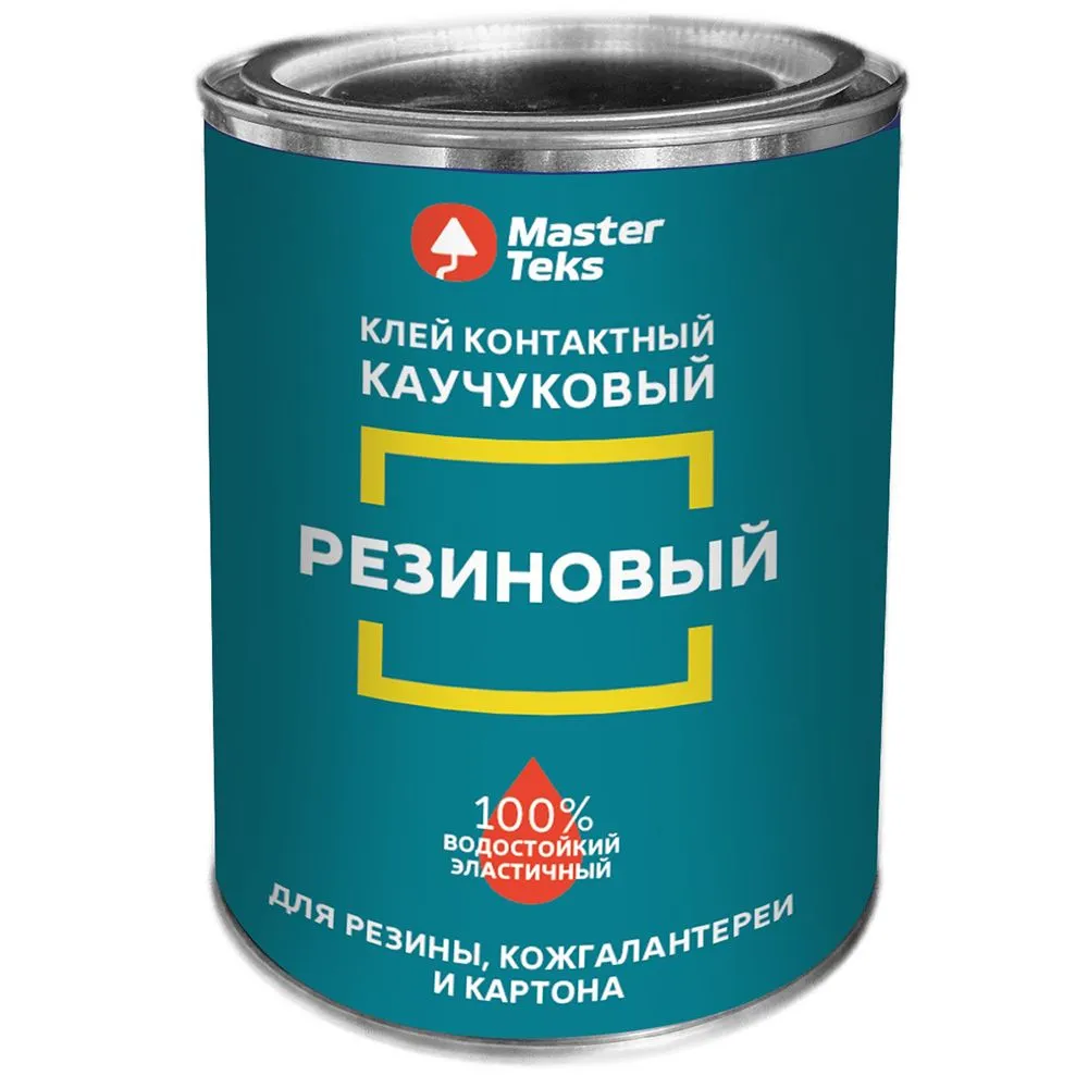 КЛЕЙ КОНТАКТНЫЙ КАУЧУКОВЫЙ MASTERTEKS РЕЗИНОВЫЙ 0,6 КГ (БАНКА)