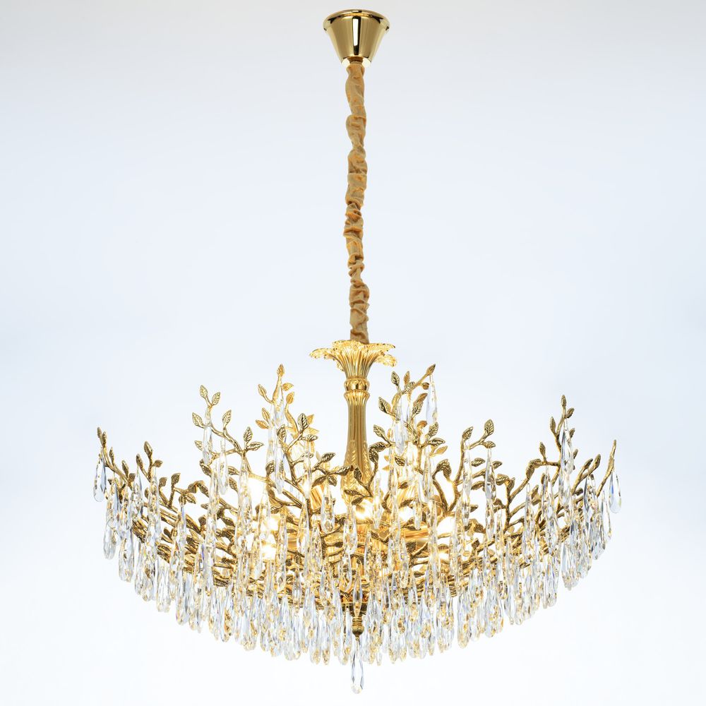 Citilux RITZ CL310122 Люстра хрустальная подвесная Золото