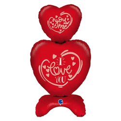 Шар фигура напольная Сердца, под воздух, 96 см