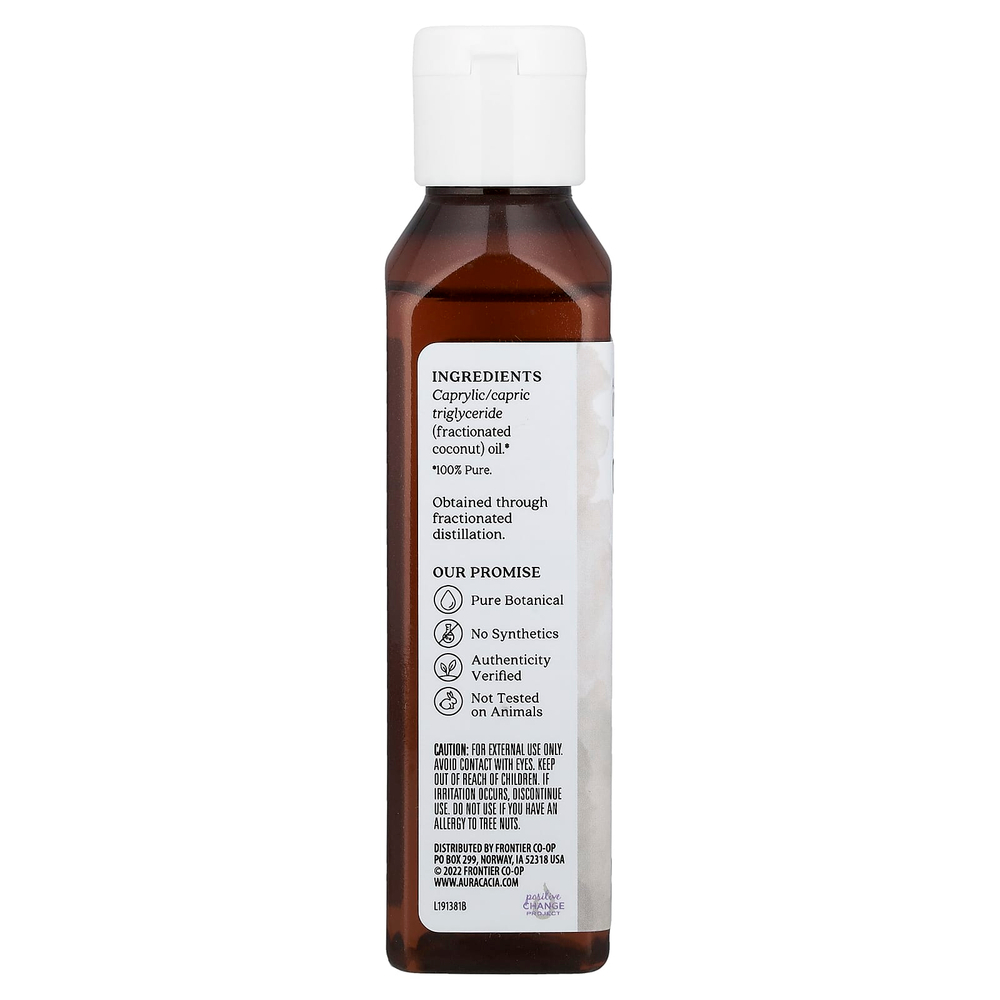 Aura Cacia, фракционированное масло для ухода за кожей, кокос, 118 мл (4 жидк. унции)