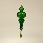 Елочная игрушка "Калабаш" (стекло), D6хН23 см цвет Зеленый