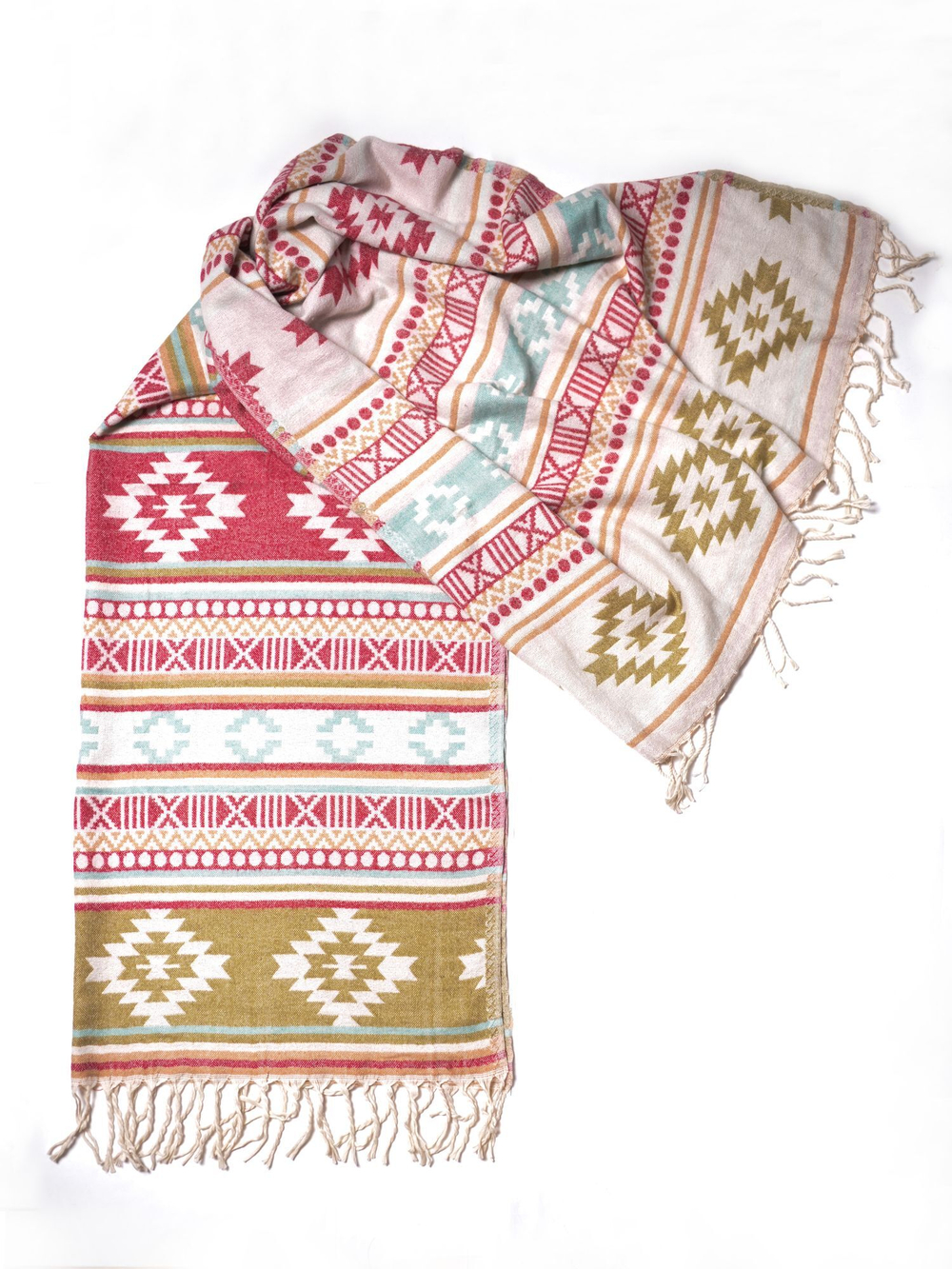 Шарф теплый с орнаментом Сканди