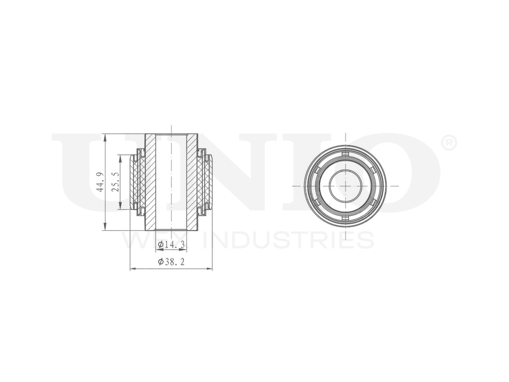 Сайлентблок внутренний заднего верхнего рычага UNIO RMP-20031