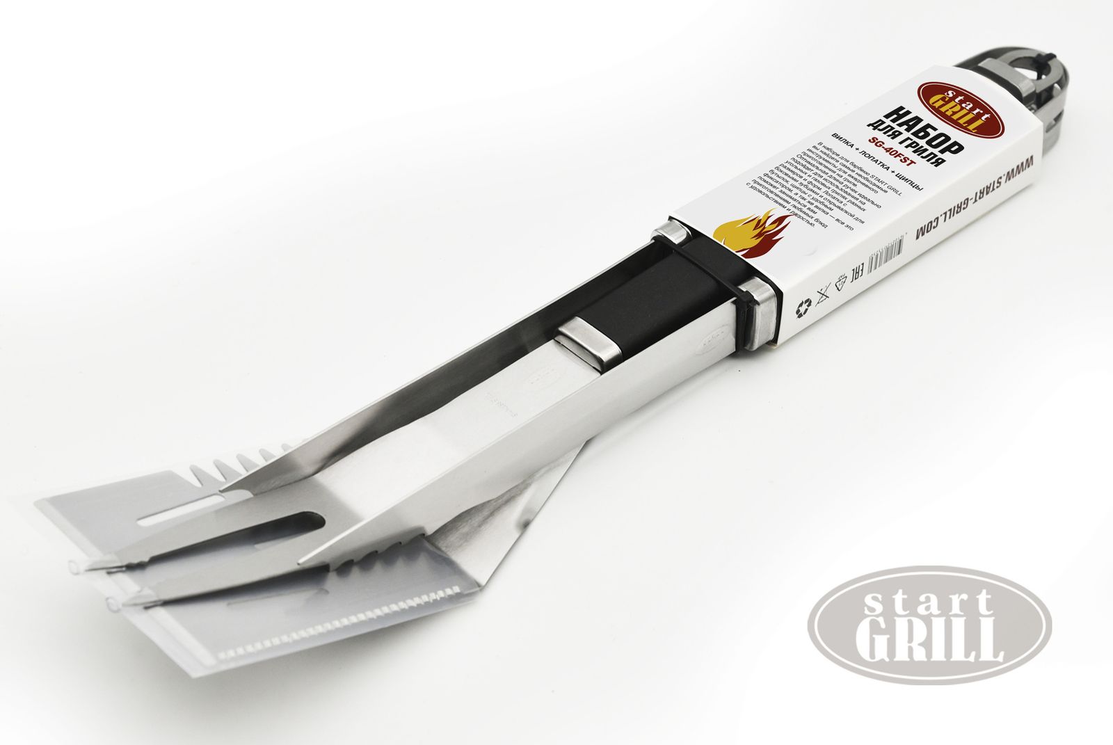 Набор для гриля (рукав: лопатка, вилка, щипцы) фото №10