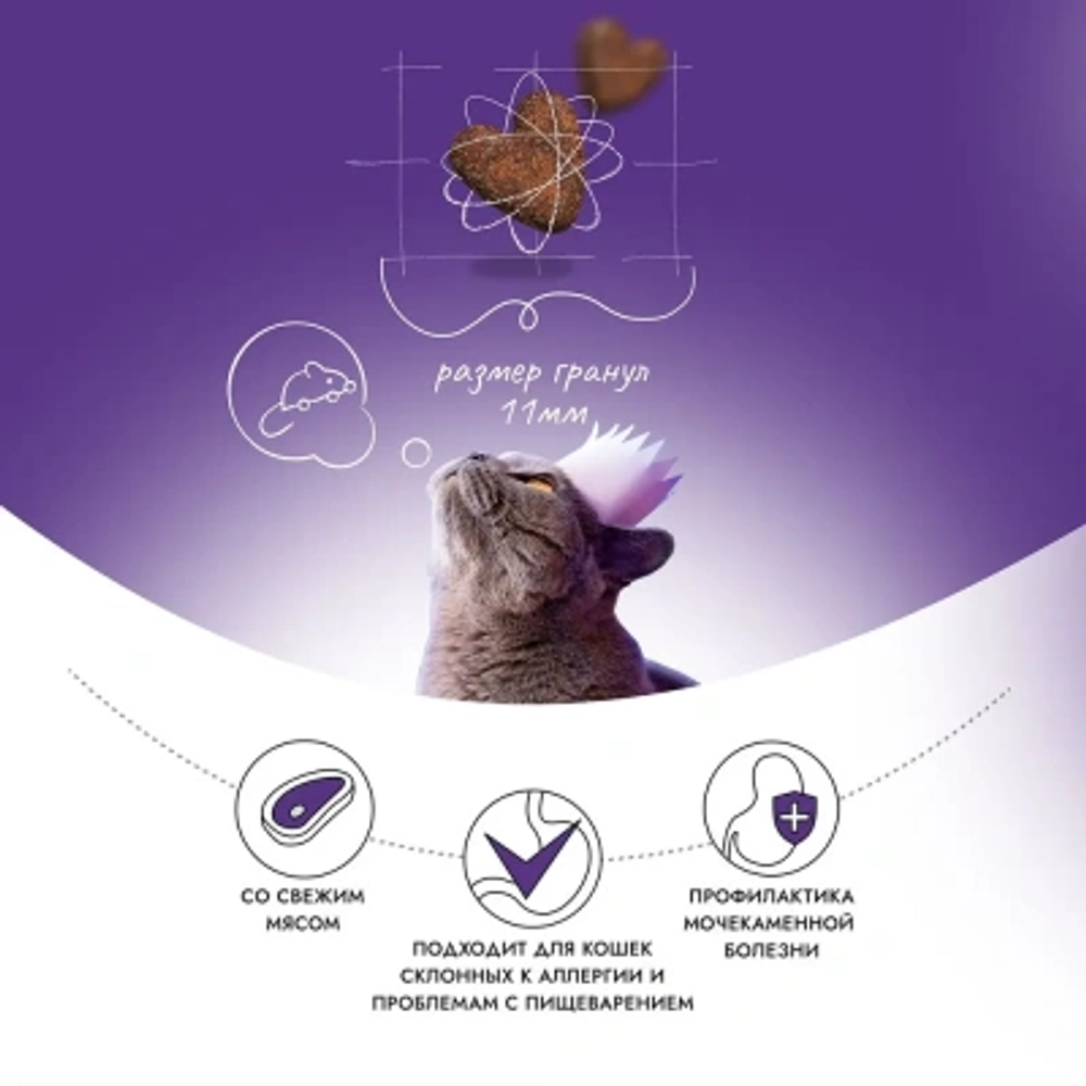 Сухой корм для стерилизованных кошек Best Dinner Cat Adult Holistic Sterilized ягненок с базиликом 10кг