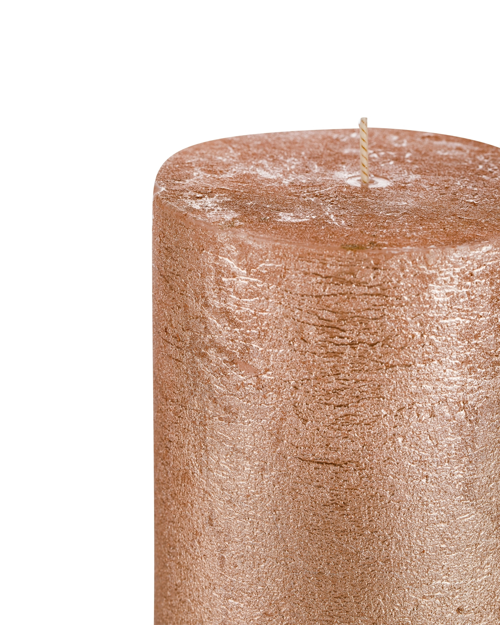 Свеча цилиндрическая 27см Luz your senses кремовый металлик