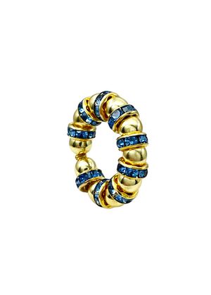 Подвеска кольцо из бусин с инкрустированным разделителем ( hematite )