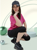 2162 Капри женские кулирка черные (56)