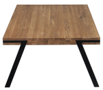 Стол журнальный лофт Флеверс массив дуба, металл