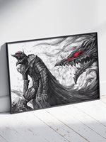 Постер плакат Гатс В Костюме Берсерка Berserk Берсерк