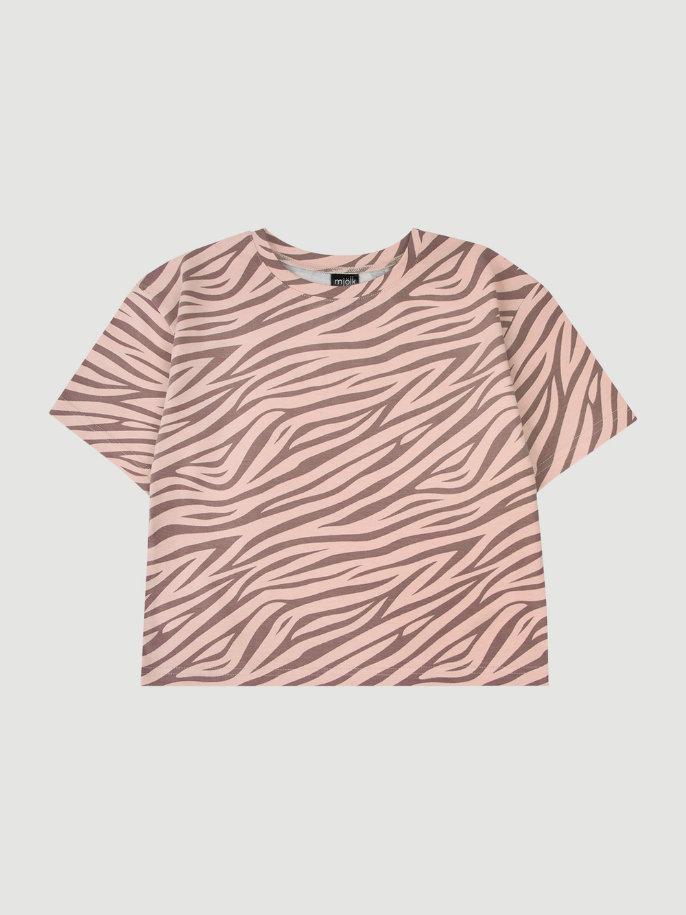 Футболка оверсайз Mjölk Зебра розовая