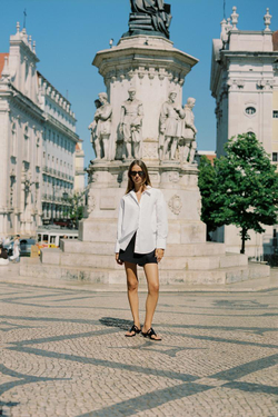 ZARA БАЗОВАЯ РУБАШКА ИЗ ПОПЛИНА, БЕЛЫЙ