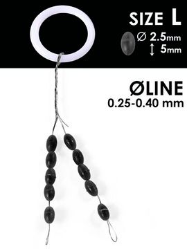 Стопоры силиконовые Salmo р.002L 10шт.