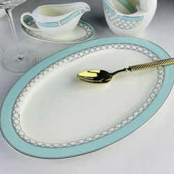 Lenardi 145-618 Овальное блюдо 35,5см ВЕРСАЛЬ в под.уп.(х10)Костяной фарфор