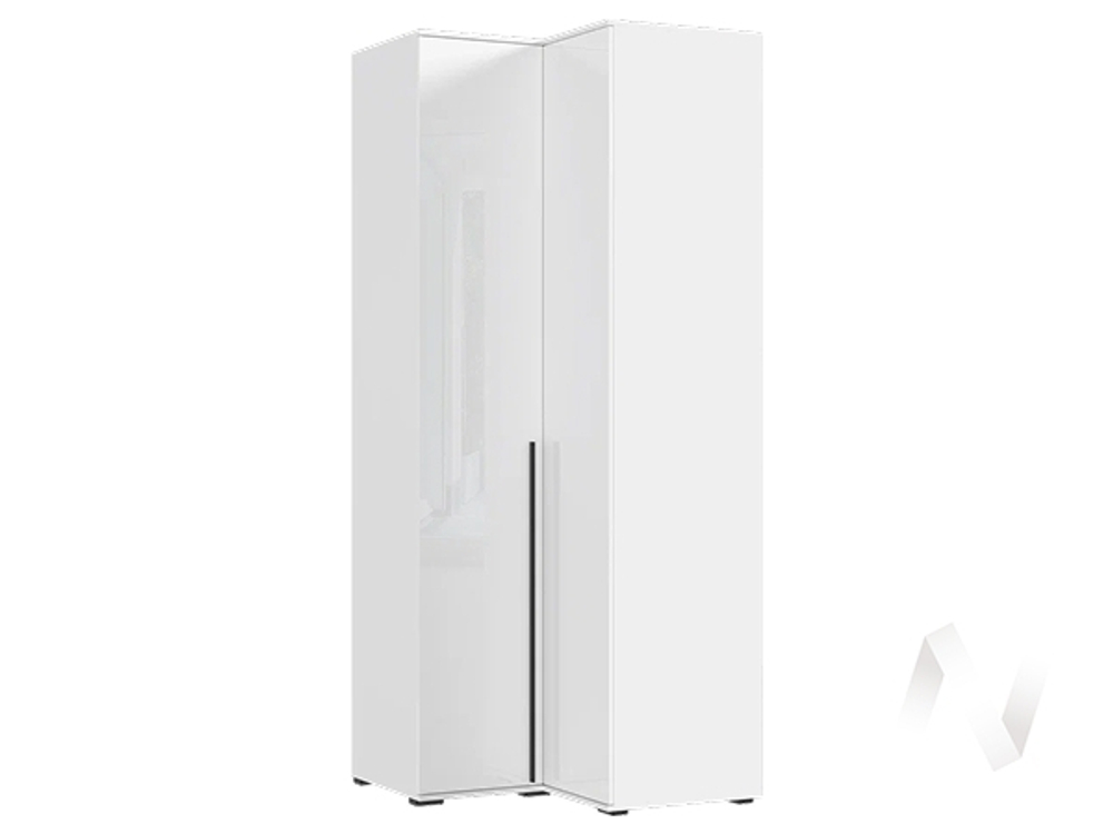 Шкаф угловой Норд (белый/белый глянец холодный)