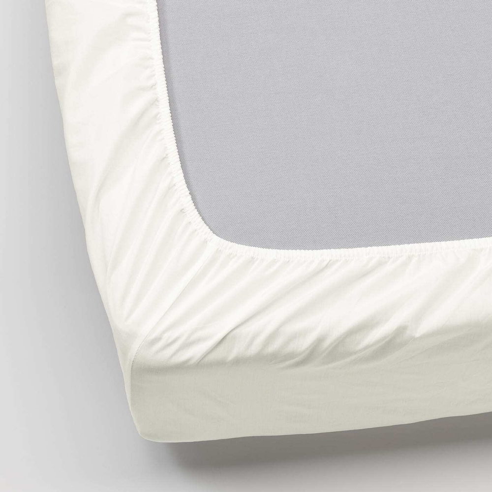 IKEA ULLVIDE  (ИКЕА УЛЛВИДЕ)  -  Простыня на резинке, белая, 90x200 см